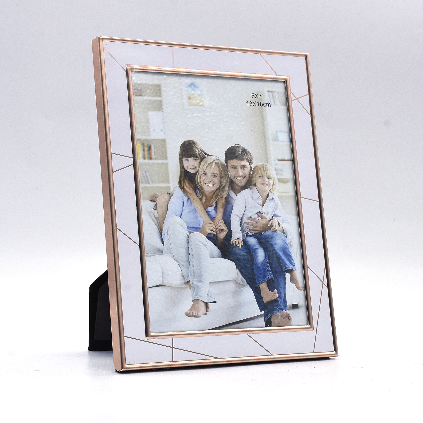 Metal Frame Gold White