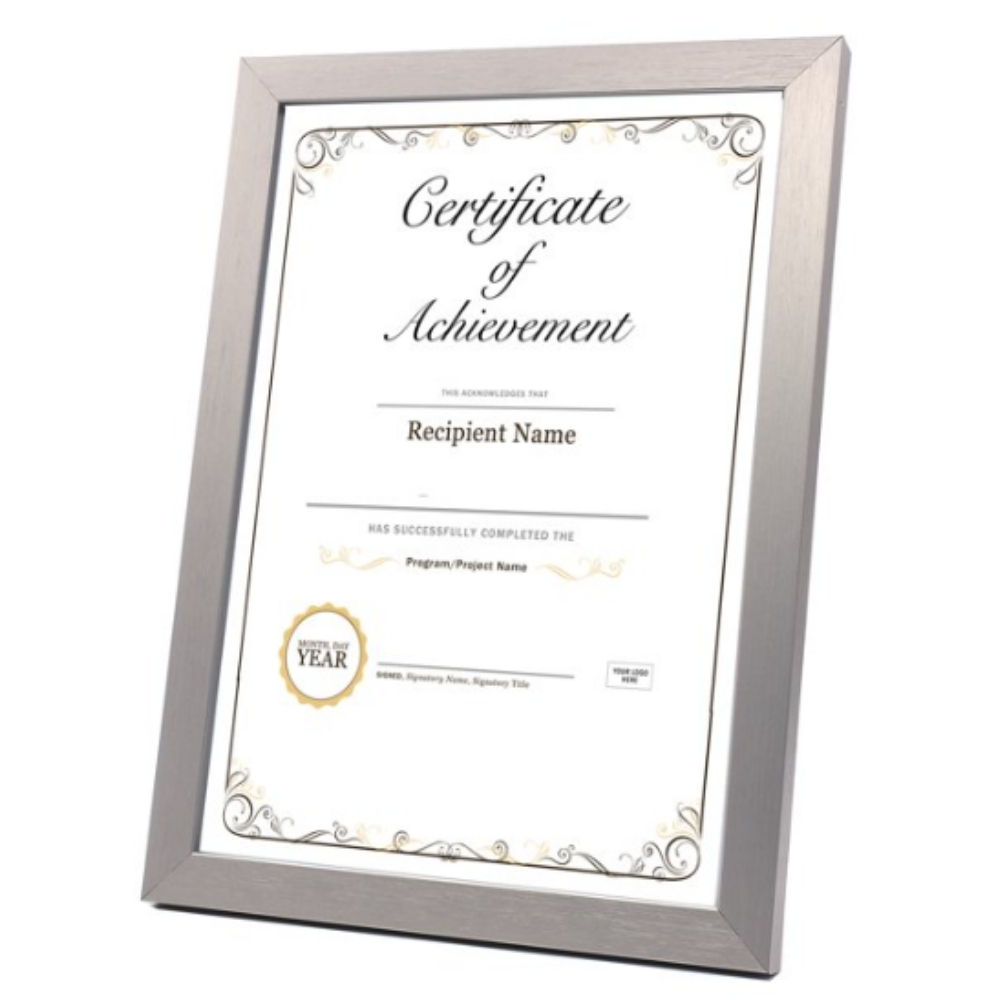 A4 Traditional Silver Wooden Frame